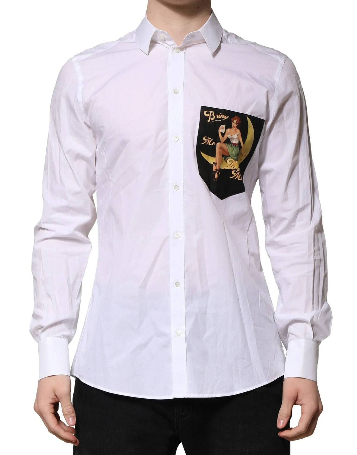 Dolce & Gabbana White MARTINI Long Sleeves Men Formal Shirt - Shirts