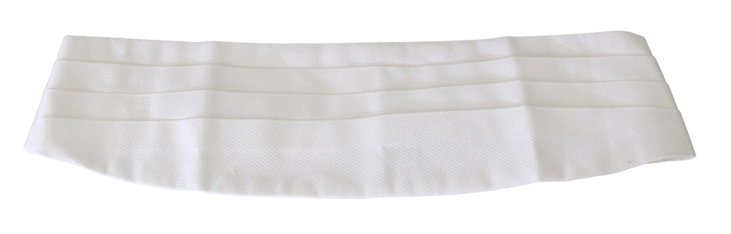 Dolce & Gabbana White Men Waist Belt Cotton Cummerbund - Sashes