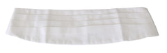 Dolce & Gabbana White Men Waist Belt Cotton Cummerbund - Sashes