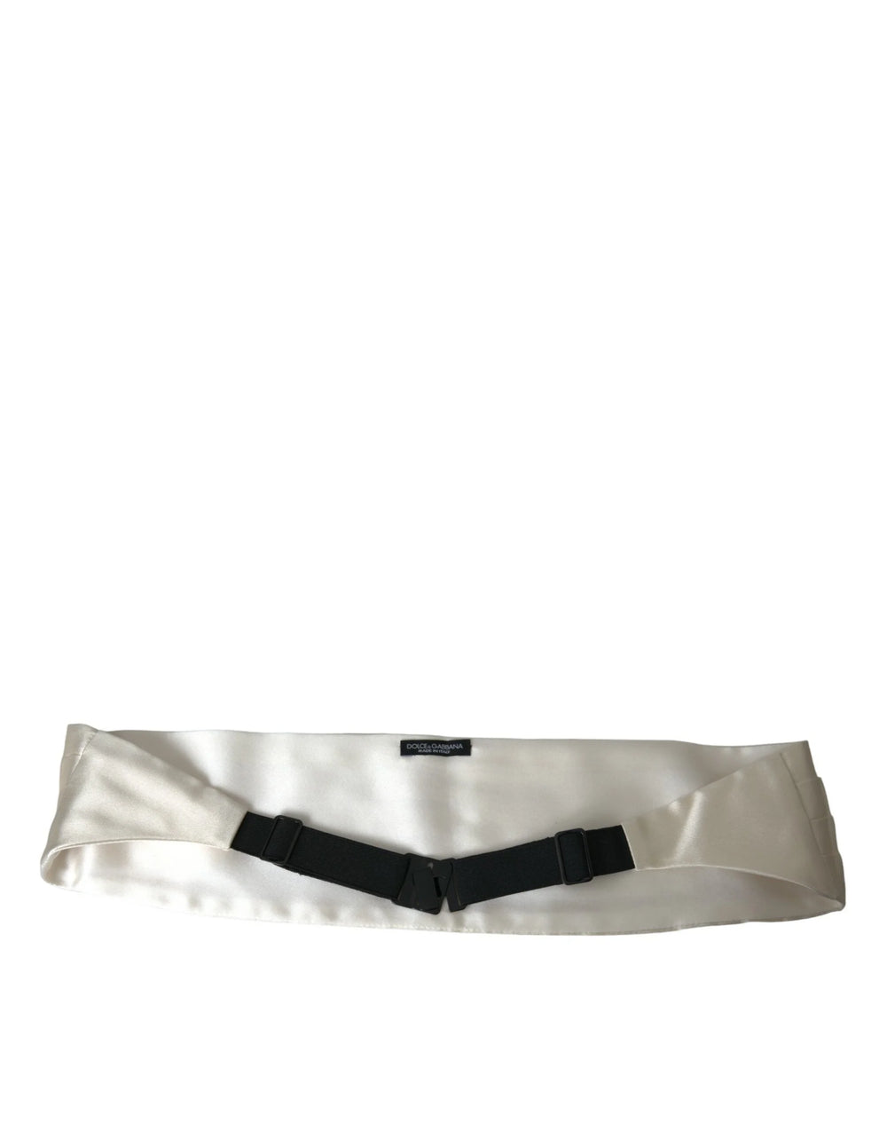 Dolce & Gabbana White Men Wide Waist Silk Belt Cummerbund - IT48 | M - Sashes