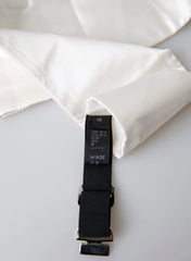 Dolce & Gabbana White Men Wide Waist Silk Belt Cummerbund - IT48 | M - Belts