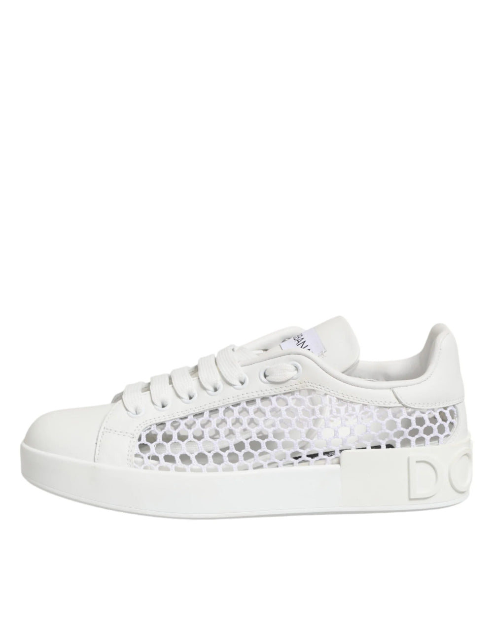Dolce & Gabbana White Mesh Inserts Low Top Sneakers Shoes - Sneakers