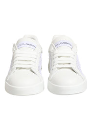 Dolce & Gabbana White Mesh Inserts Low Top Sneakers Shoes - Sneakers