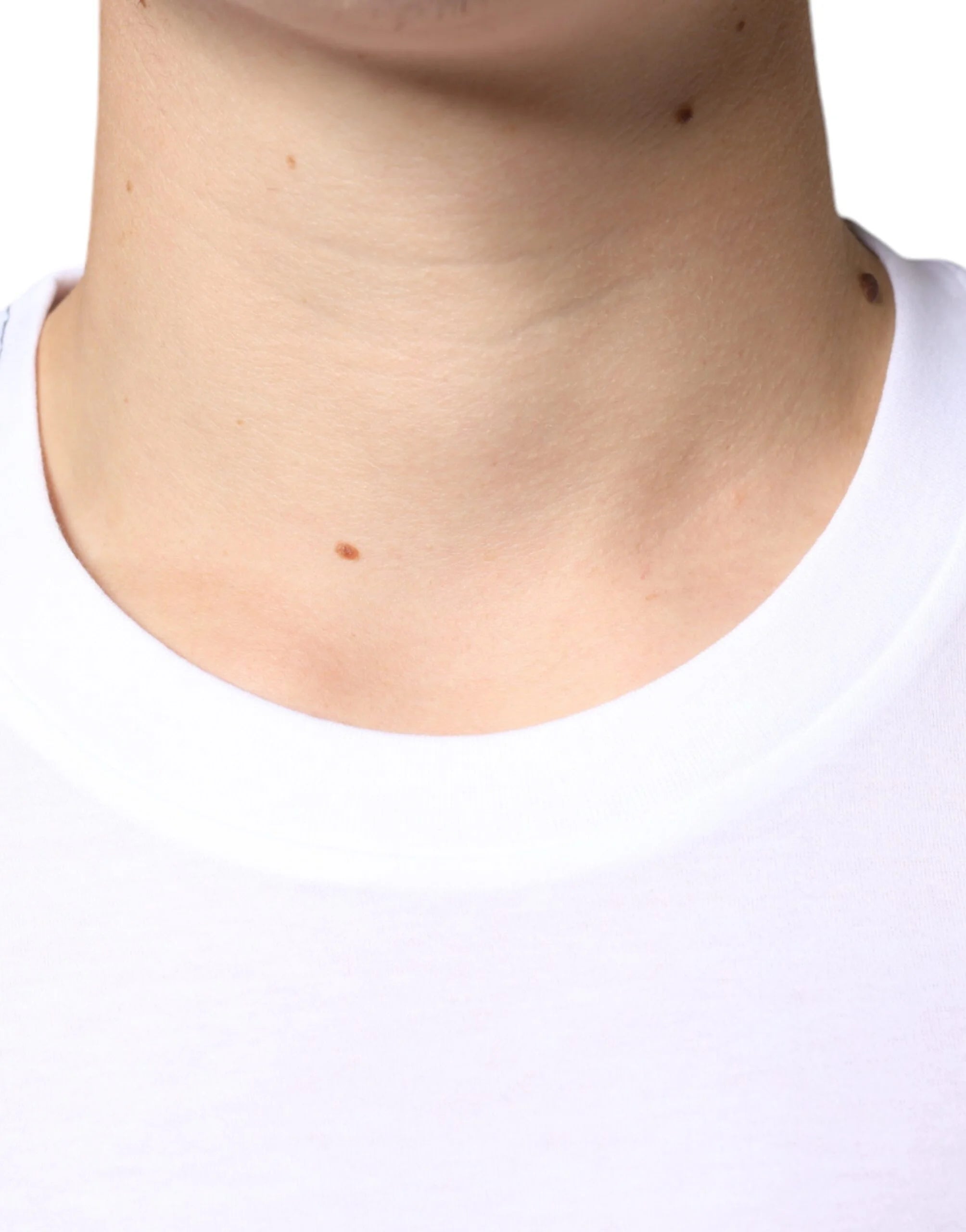 Dolce & Gabbana White Metal DG Logo Cotton Short Sleeves T-shirt - IT58 | 3XL - T-Shirts