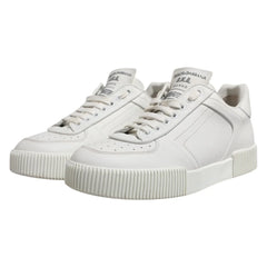 Dolce & Gabbana White Miami Leather Low Top Men Sneakers Shoes - EU40/US7 - Sneakers