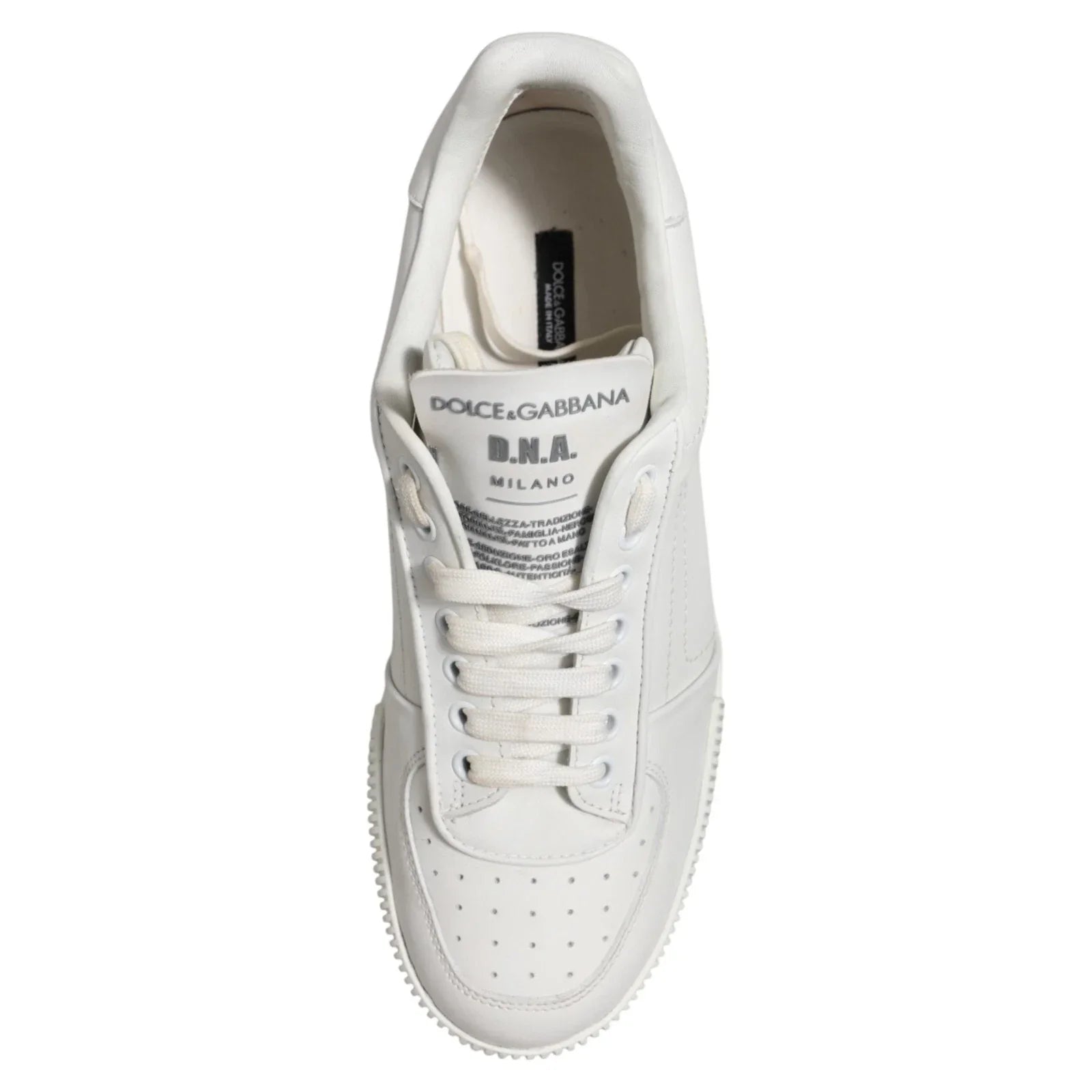 Dolce & Gabbana White Miami Leather Low Top Men Sneakers Shoes - EU40/US7 - Sneakers