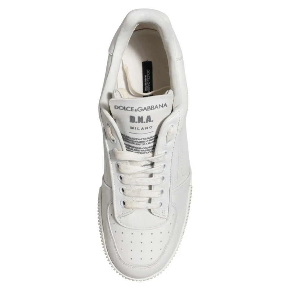 Dolce & Gabbana White Miami Leather Low Top Men Sneakers Shoes - EU40/US7 - Sneakers