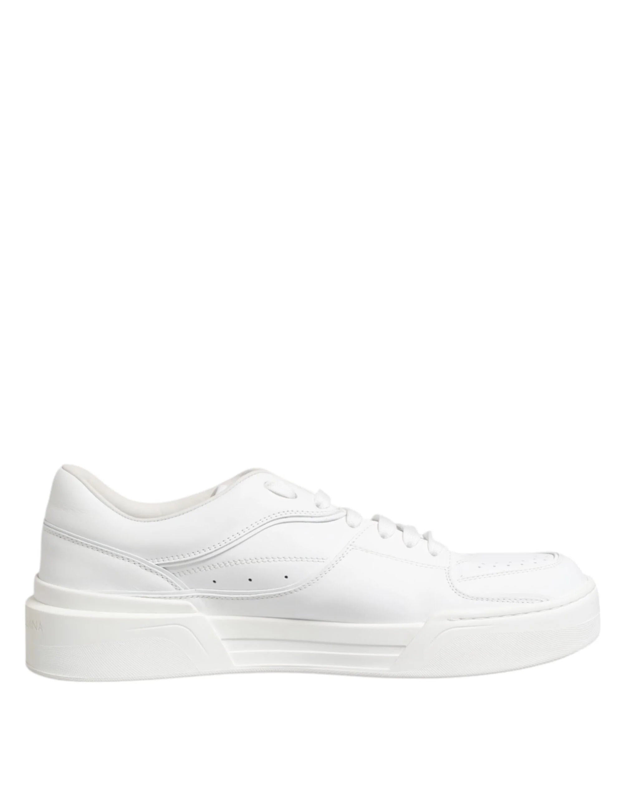 Dolce & Gabbana White Miami Leather Low Top Sneakers Shoes - EU42/US9 - Sneakers