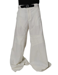 Dolce & Gabbana White Mid Waist Wide Leg Pants - IT50 | L
