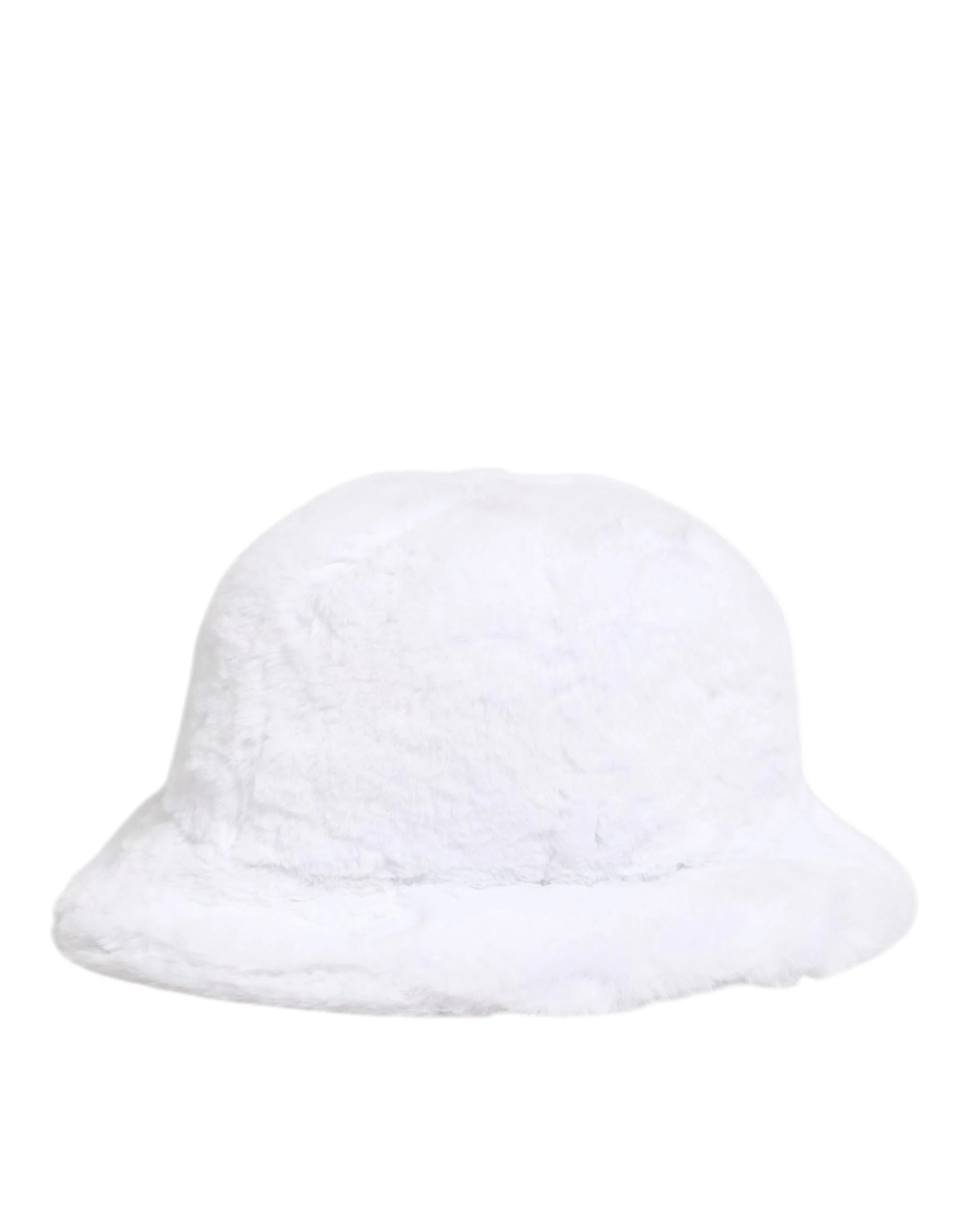 Dolce & Gabbana White Modacrylic Fur Bucket Men Capello Hat - 59 cm|L - Bucket Hats