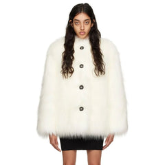 Dolce & Gabbana White Modacrylic Jackets & Coat - IT36|XXS - Overcoats