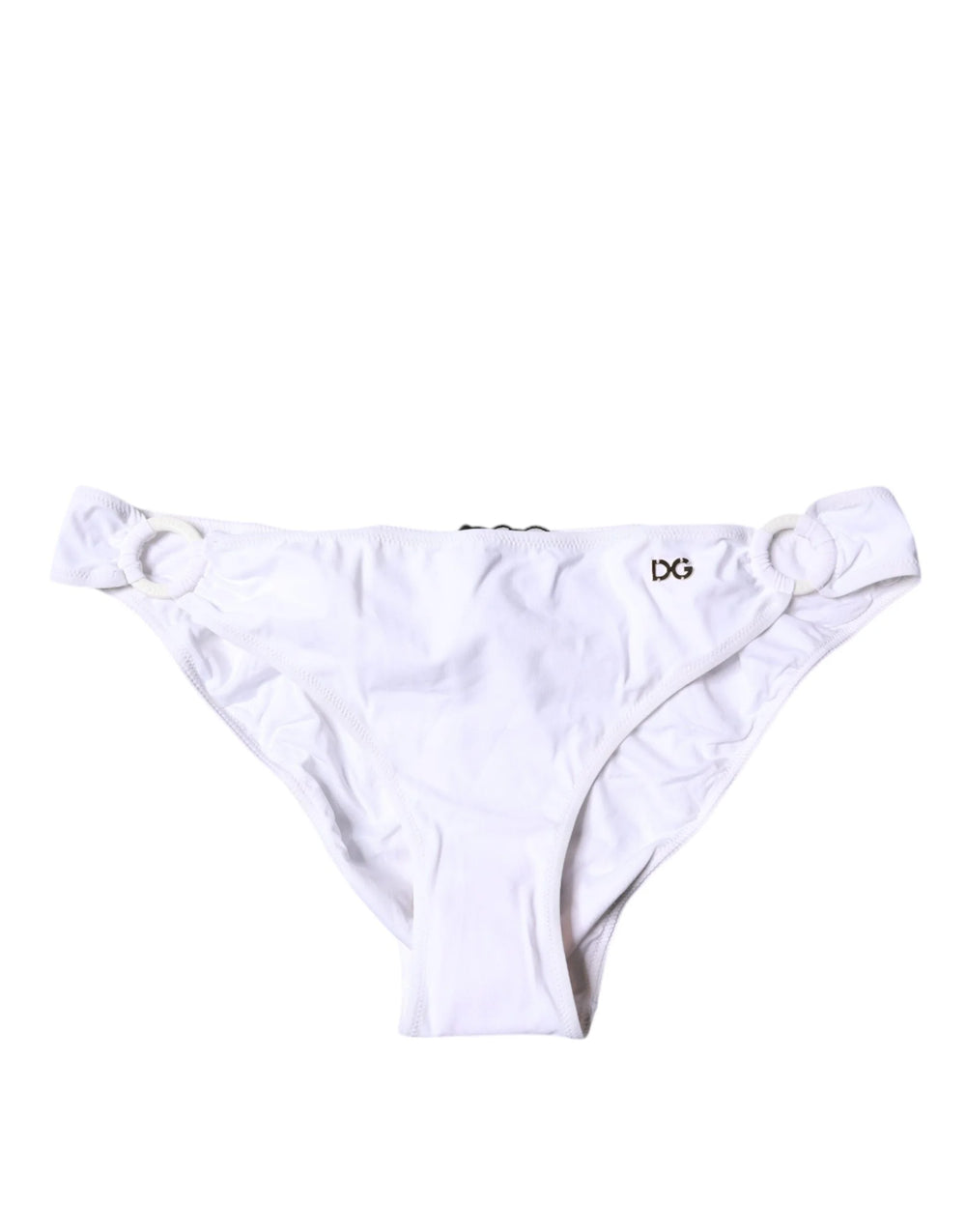 Dolce & Gabbana White Nylon Beachwear Bikini Bottom Swimwear - Classic Bikinis