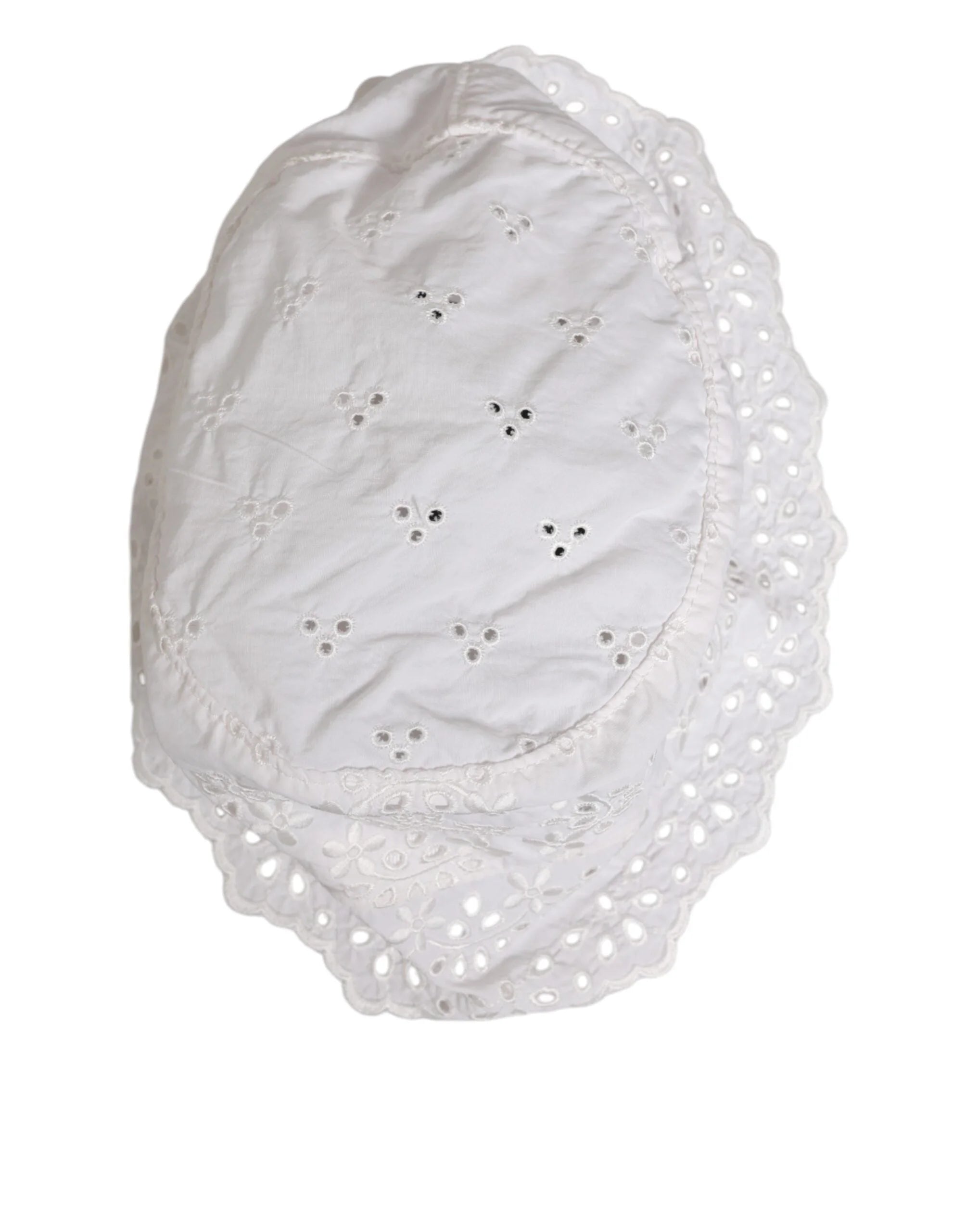 Dolce & Gabbana White Nylon Cut Out Bucket Logo Capello Hat - 57 cm|S - Bucket Hats