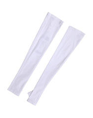 Dolce & Gabbana White Nylon Fingerless Elbow Length Mitten Gloves - 7|S - Gloves & Mittens