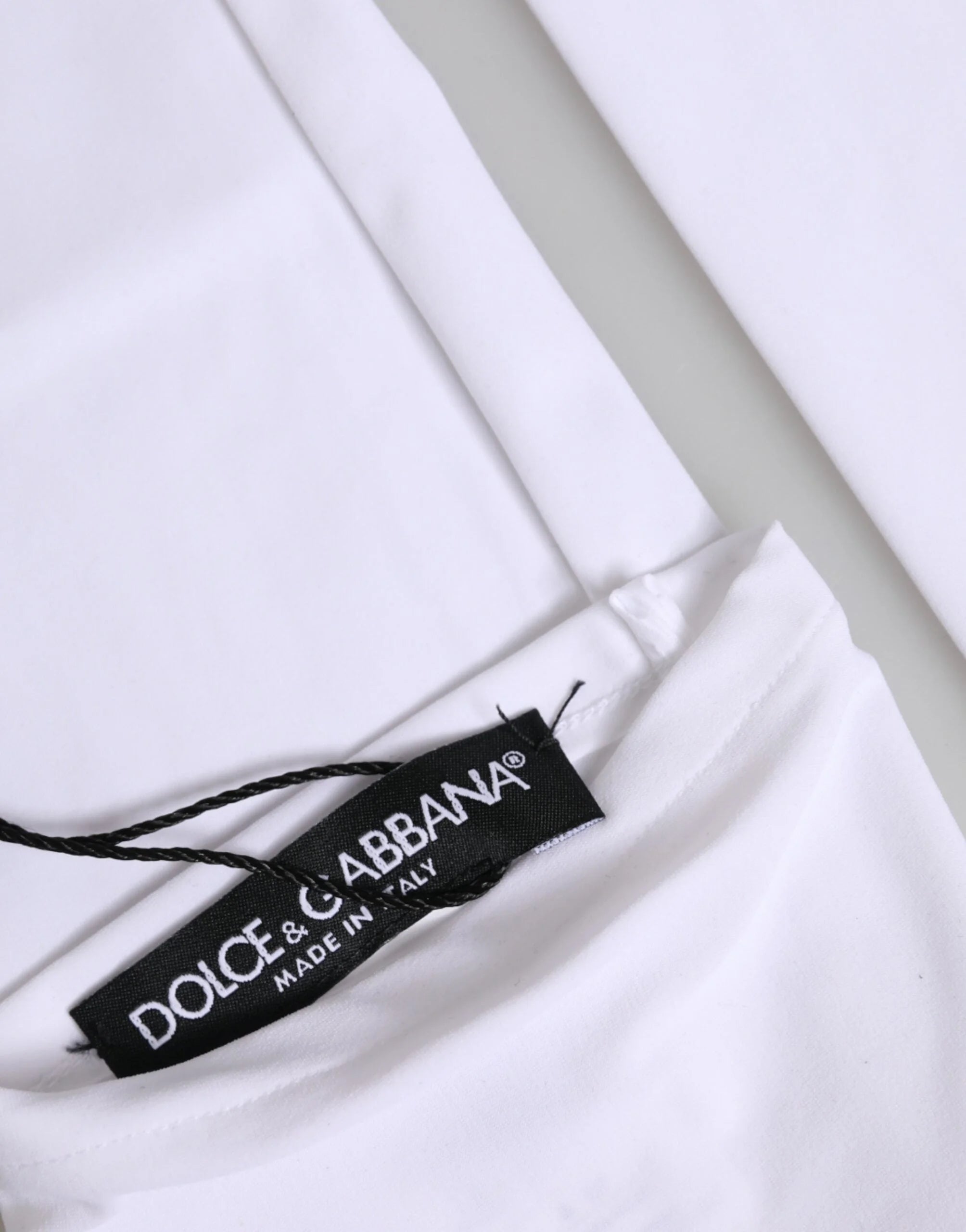 Dolce & Gabbana White Nylon Fingerless Elbow Length Mitten Gloves - 7|S - Gloves & Mittens