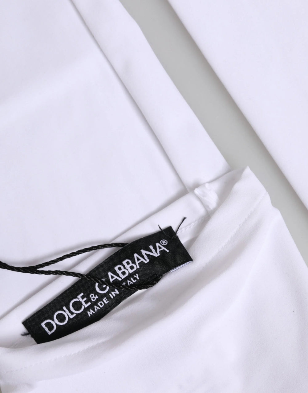 Dolce & Gabbana White Nylon Fingerless Elbow Length Mitten Gloves - 7|S - Gloves & Mittens