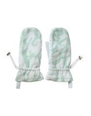 Dolce & Gabbana White Nylon Fleece Wrist Length Mitten Gloves - 8|M - Gloves & Mittens