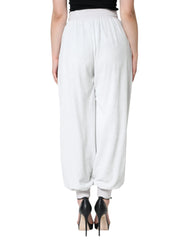 Dolce & Gabbana White Nylon Jogger Sweatpants Pants - IT40|S - Joggers