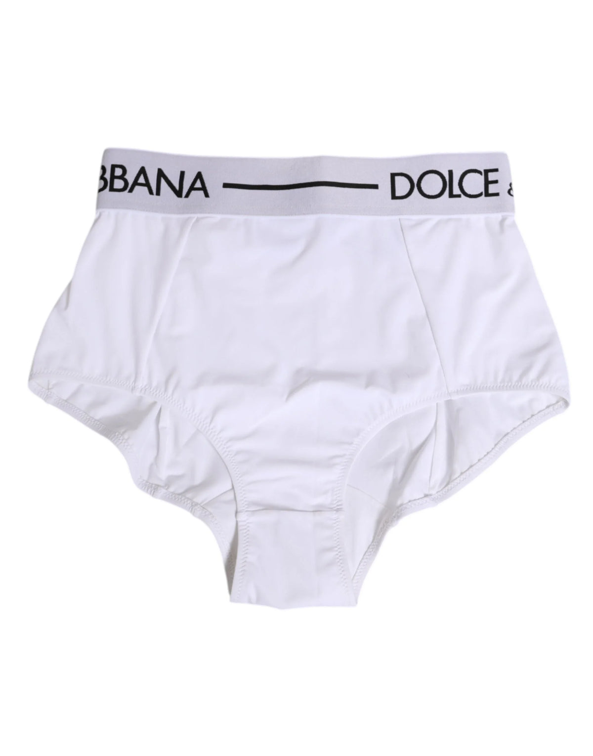 Dolce & Gabbana White Nylon Logo Waistband Coulotte Underwear - IT40|S - Boyshorts