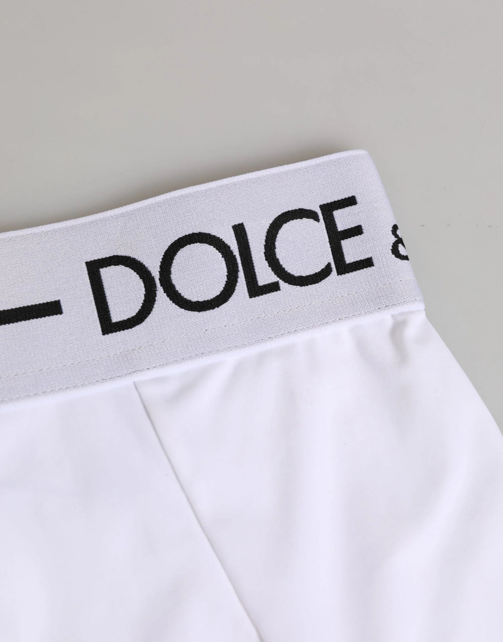Dolce & Gabbana White Nylon Logo Waistband Coulotte Underwear - IT40|S - Boyshorts