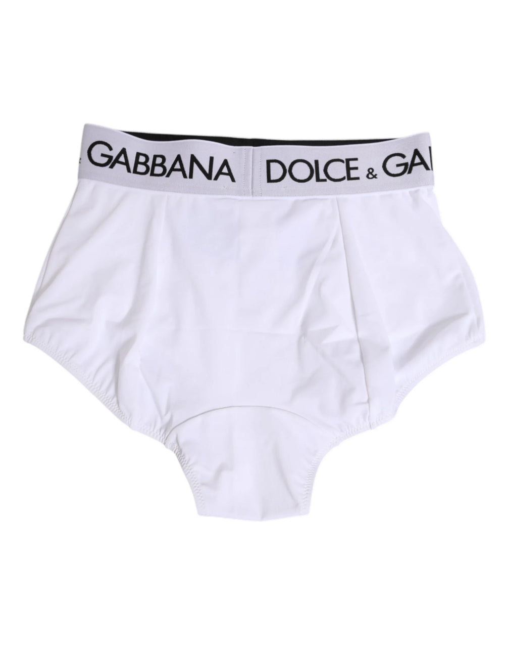 Dolce & Gabbana White Nylon Logo Waistband Coulotte Underwear - IT40|S - Boyshorts