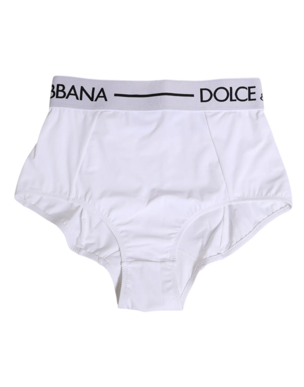 Dolce & Gabbana White Nylon Logo Waistband Coulotte Underwear - IT40|S - Boyshorts