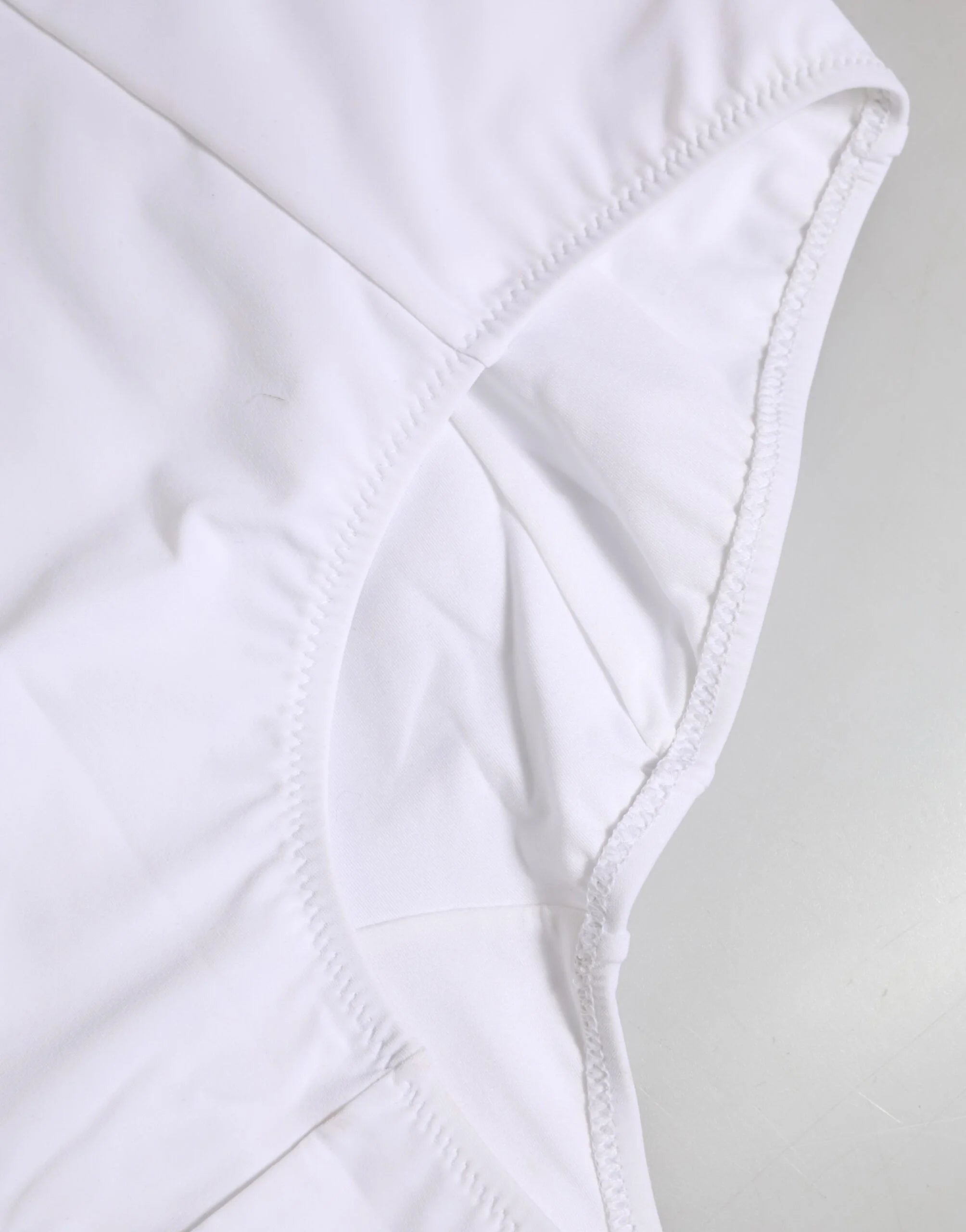 Dolce & Gabbana White Nylon Logo Waistband Coulotte Underwear - IT40|S - Boyshorts