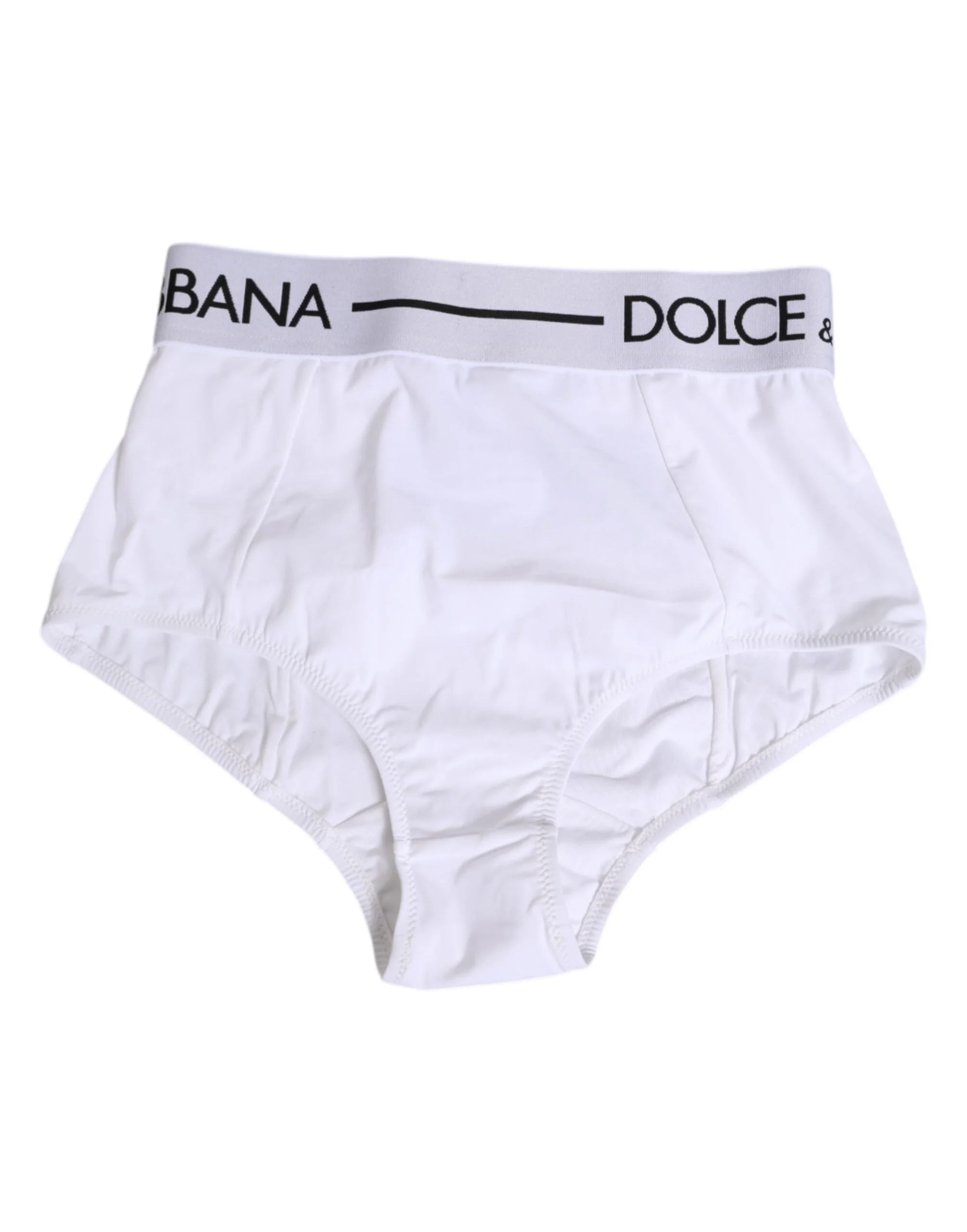 Dolce & Gabbana White Nylon Logo Waistband Panty Underwear - IT40|S - Briefs