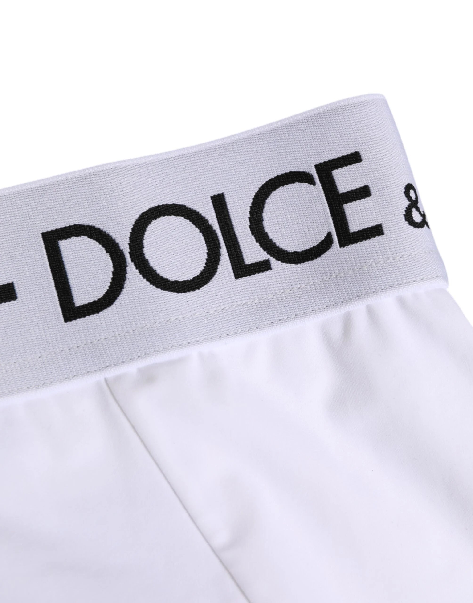 Dolce & Gabbana White Nylon Logo Waistband Panty Underwear - IT40|S - Briefs
