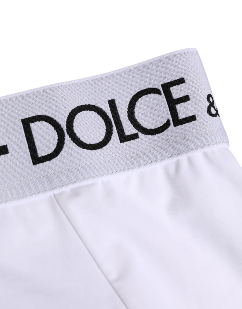 Dolce & Gabbana White Nylon Logo Waistband Panty Underwear - IT40|S - Briefs