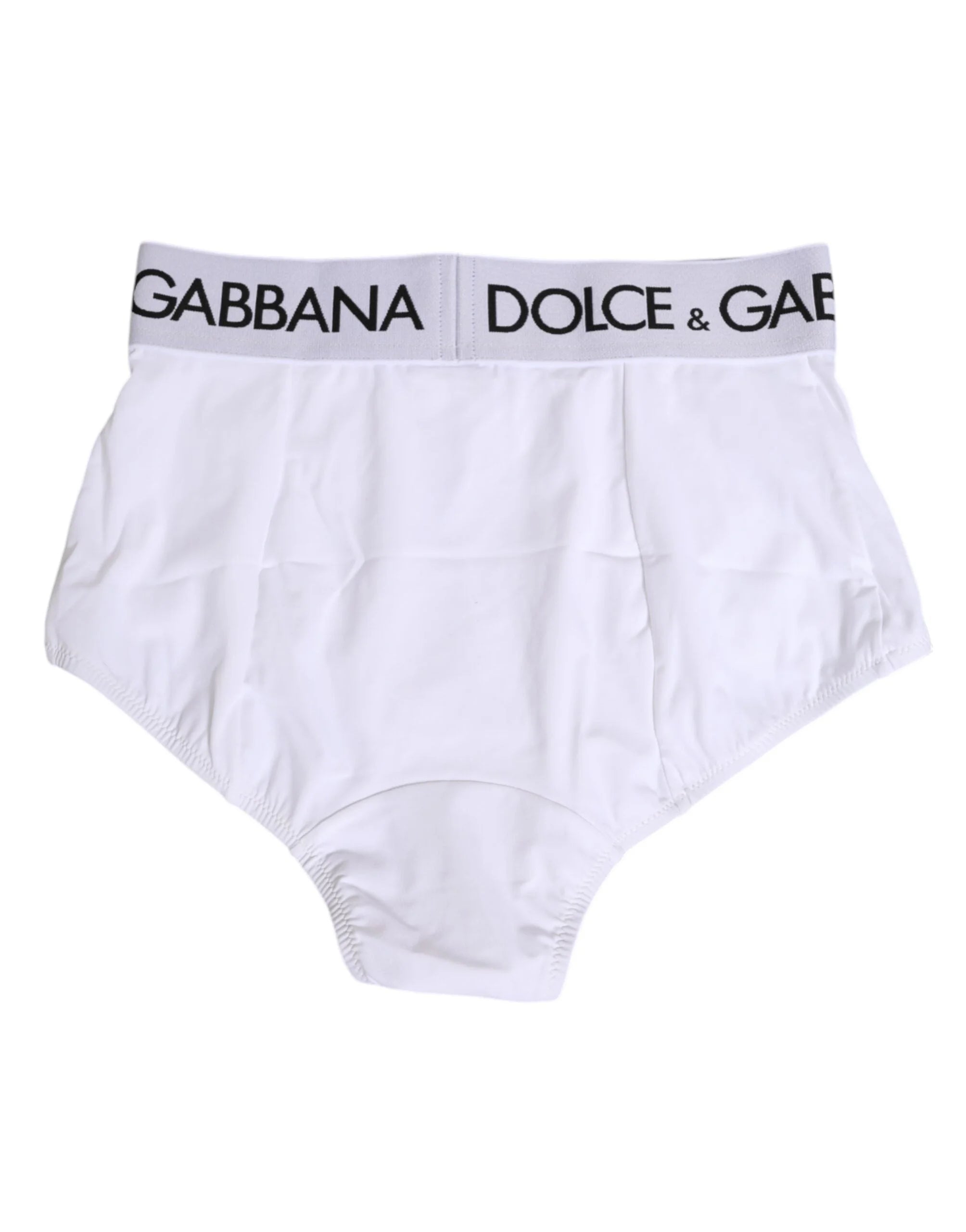 Dolce & Gabbana White Nylon Logo Waistband Panty Underwear - IT40|S - Briefs