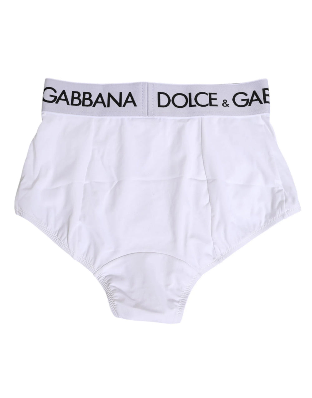 Dolce & Gabbana White Nylon Logo Waistband Panty Underwear - IT40|S - Briefs