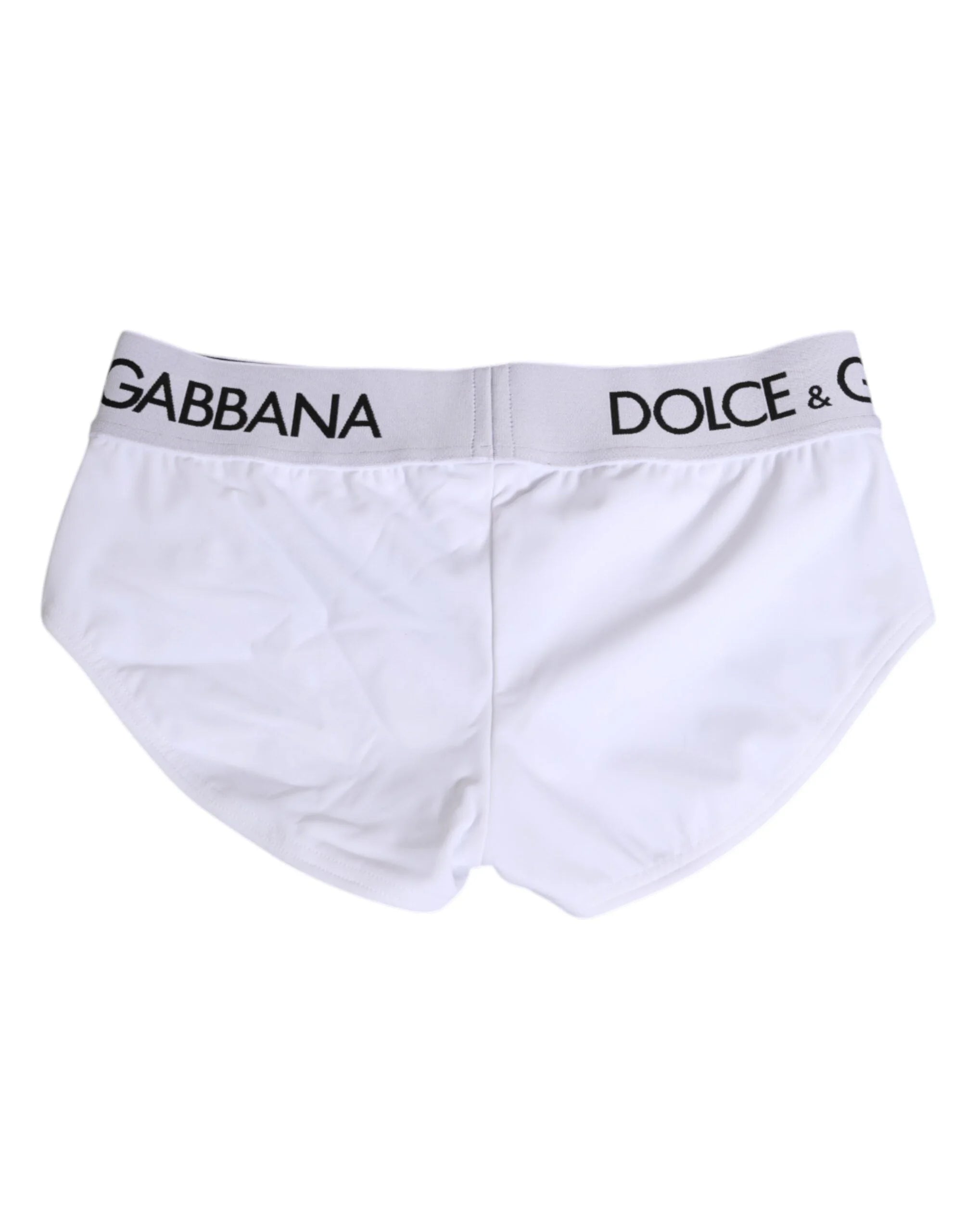 Dolce & Gabbana White Nylon Logo Waistband Shorts Underwear - IT40|S - Briefs