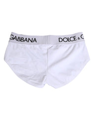 Dolce & Gabbana White Nylon Logo Waistband Shorts Underwear - IT40|S - Briefs
