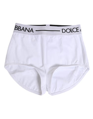 Dolce & Gabbana White Nylon Logo Waistband Shorts Underwear - IT40|S