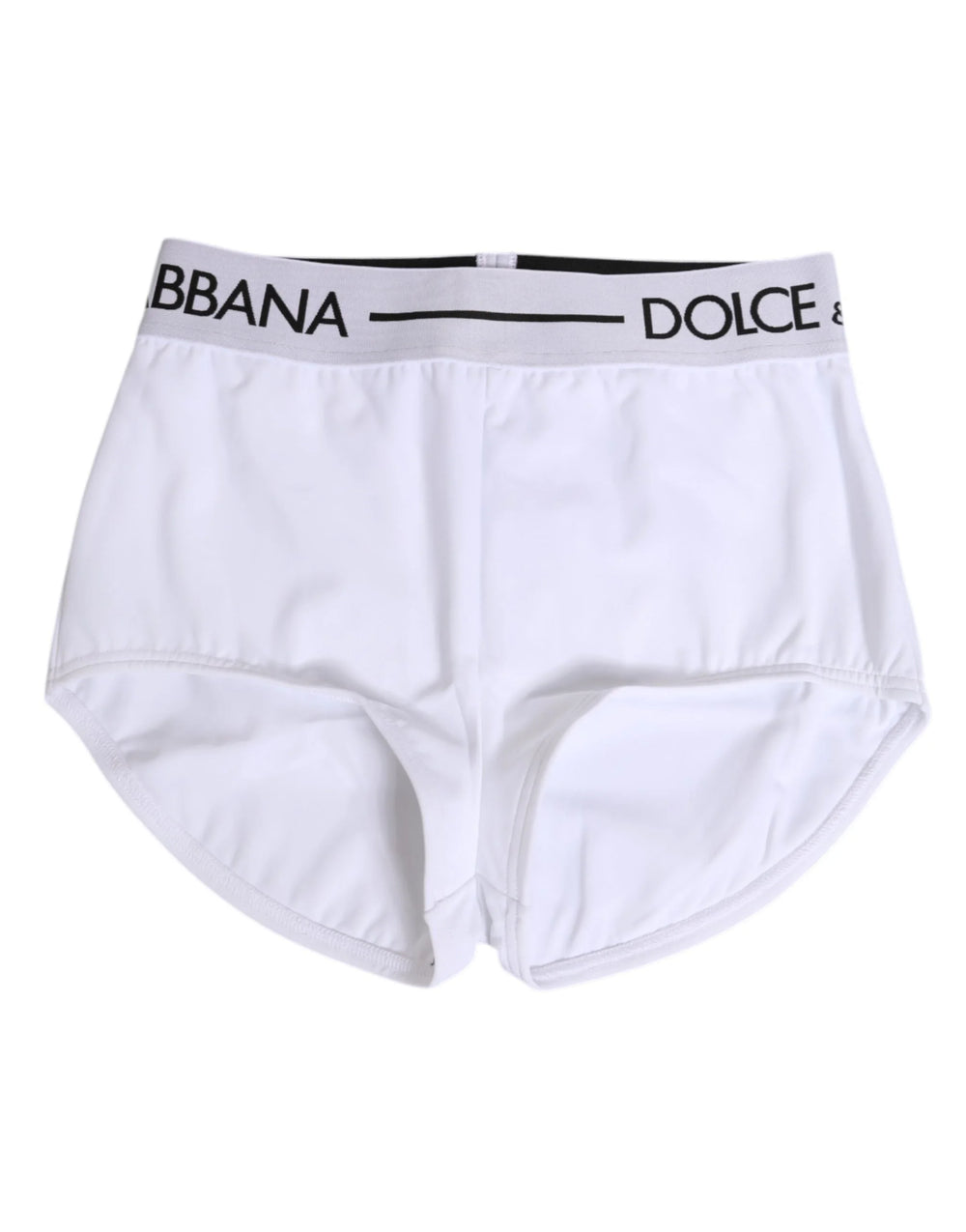 Dolce & Gabbana White Nylon Logo Waistband Shorts Underwear - IT40|S