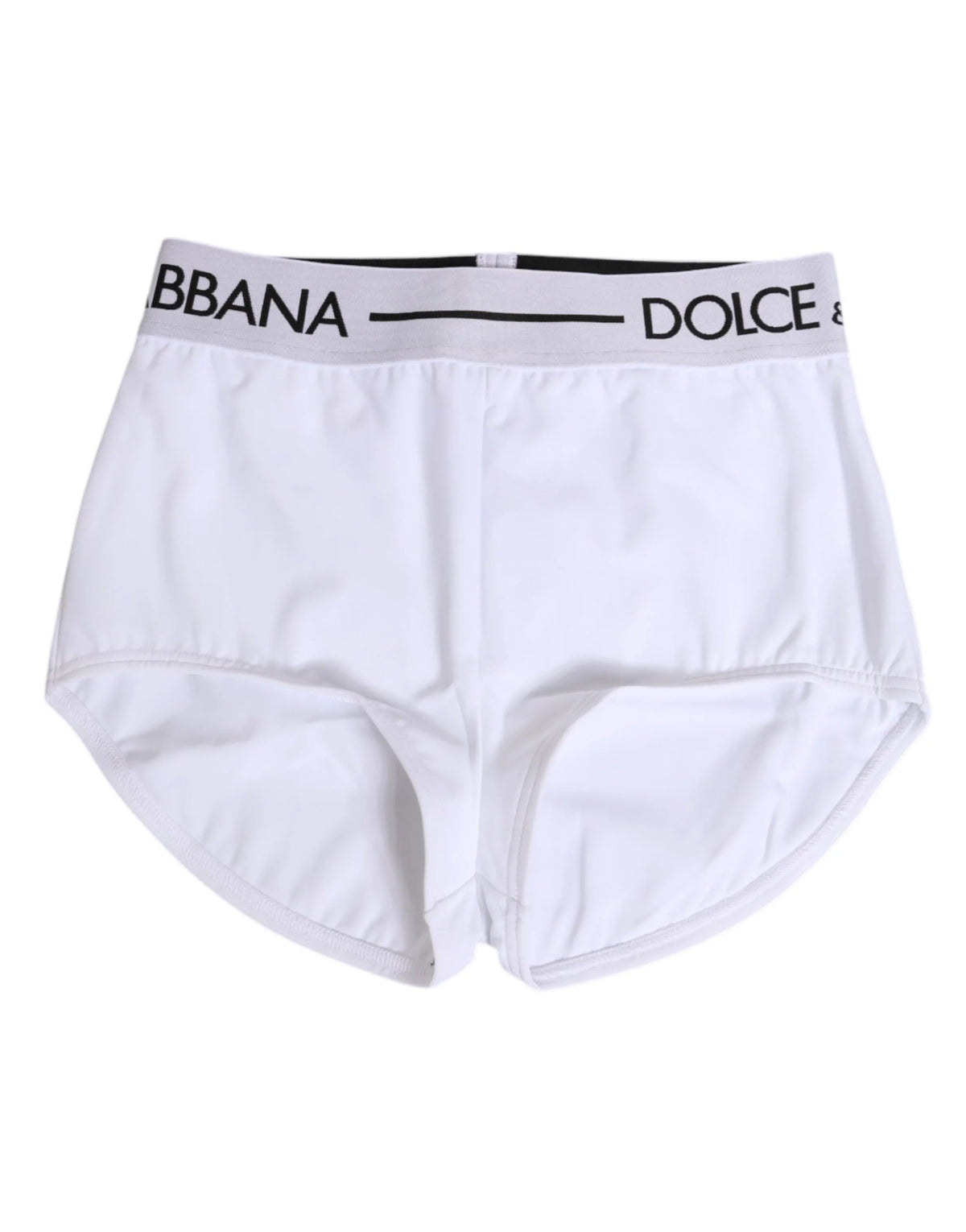 Dolce & Gabbana White Nylon Logo Waistband Shorts Underwear - IT40|S
