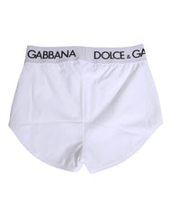 Dolce & Gabbana White Nylon Logo Waistband Shorts Underwear - IT40|S