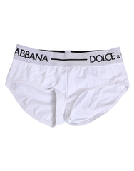 Dolce & Gabbana White Nylon Logo Waistband Shorts Underwear - IT40|S - Briefs