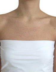 Dolce & Gabbana White Nylon Strapless Bodycon Jumpsuit Dress - IT40|S - Dresses