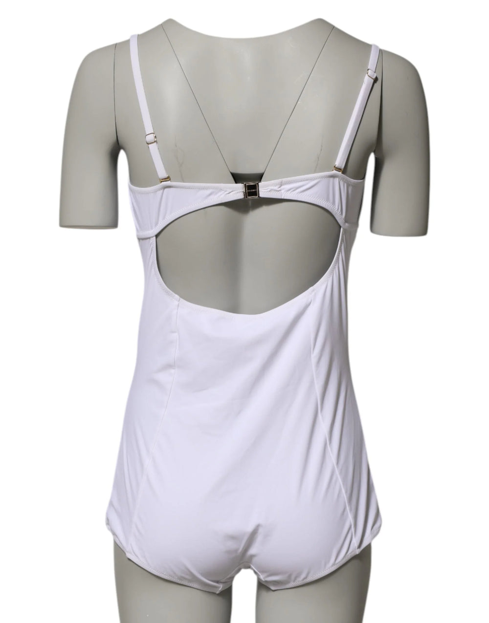 Dolce & Gabbana White Padded Balconette One Piece Swimwear - IT5 | XL - One-Piece Swimsuits