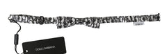 Dolce & Gabbana White Pattern Silk Adjustable Neck Papillon Tie - Neckties