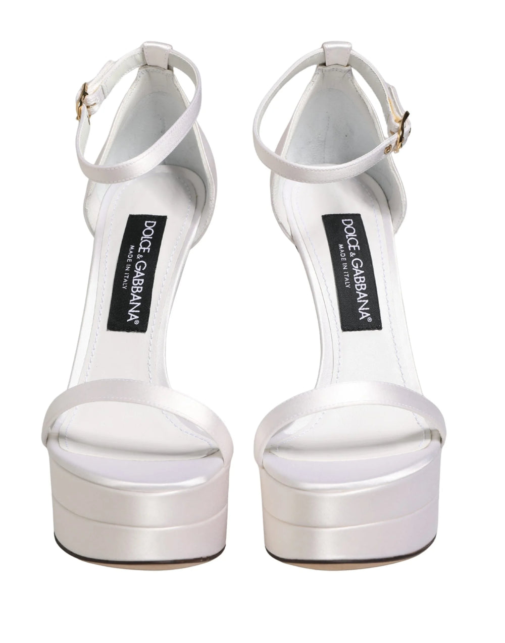 Sandálias Plataforma Brancas com Correia ao Torno do tornozelo da Dolce & Gabbana - EU39/US8.5 - Sandálias