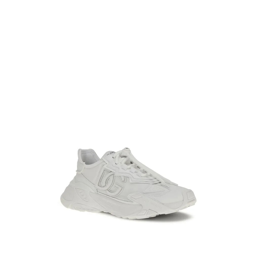 Dolce & Gabbana White Polyamide Athletic Sneakers - EU42.5/US9.5