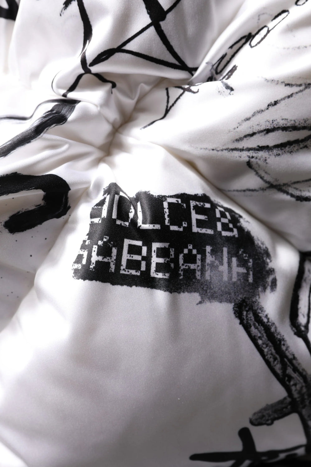 Dolce & Gabbana White Polyester Printed Hood Quilted Hat - Winter Hats