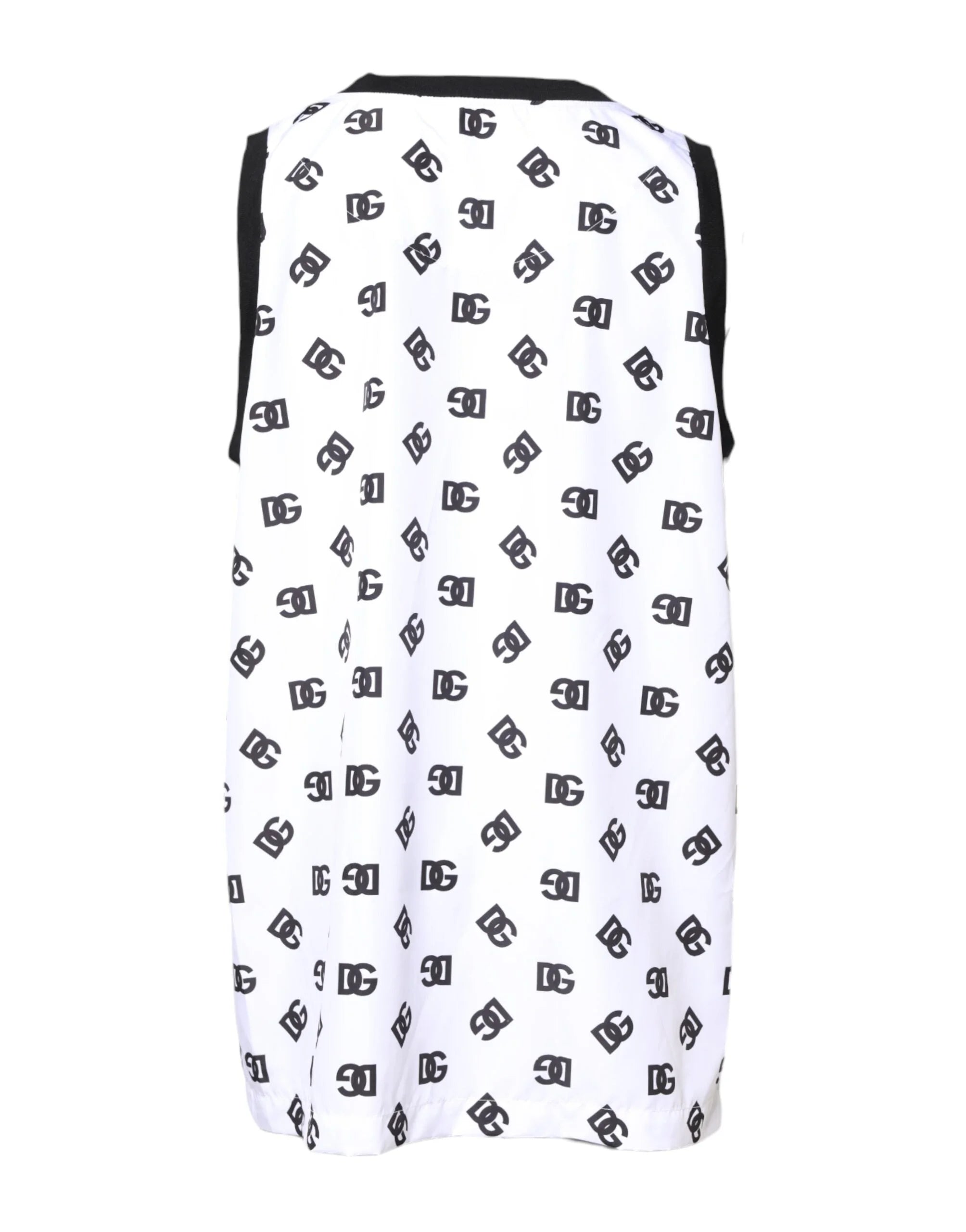 Dolce & Gabbana White Polyester Sleeveless DG Logo T-shirt - IT50 | L - Tank Tops