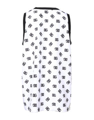 Dolce & Gabbana White Polyester Sleeveless DG Logo T-shirt - IT50 | L - Tank Tops