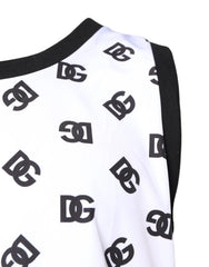 Dolce & Gabbana White Polyester Sleeveless DG Logo T-shirt - IT50 | L - Tank Tops