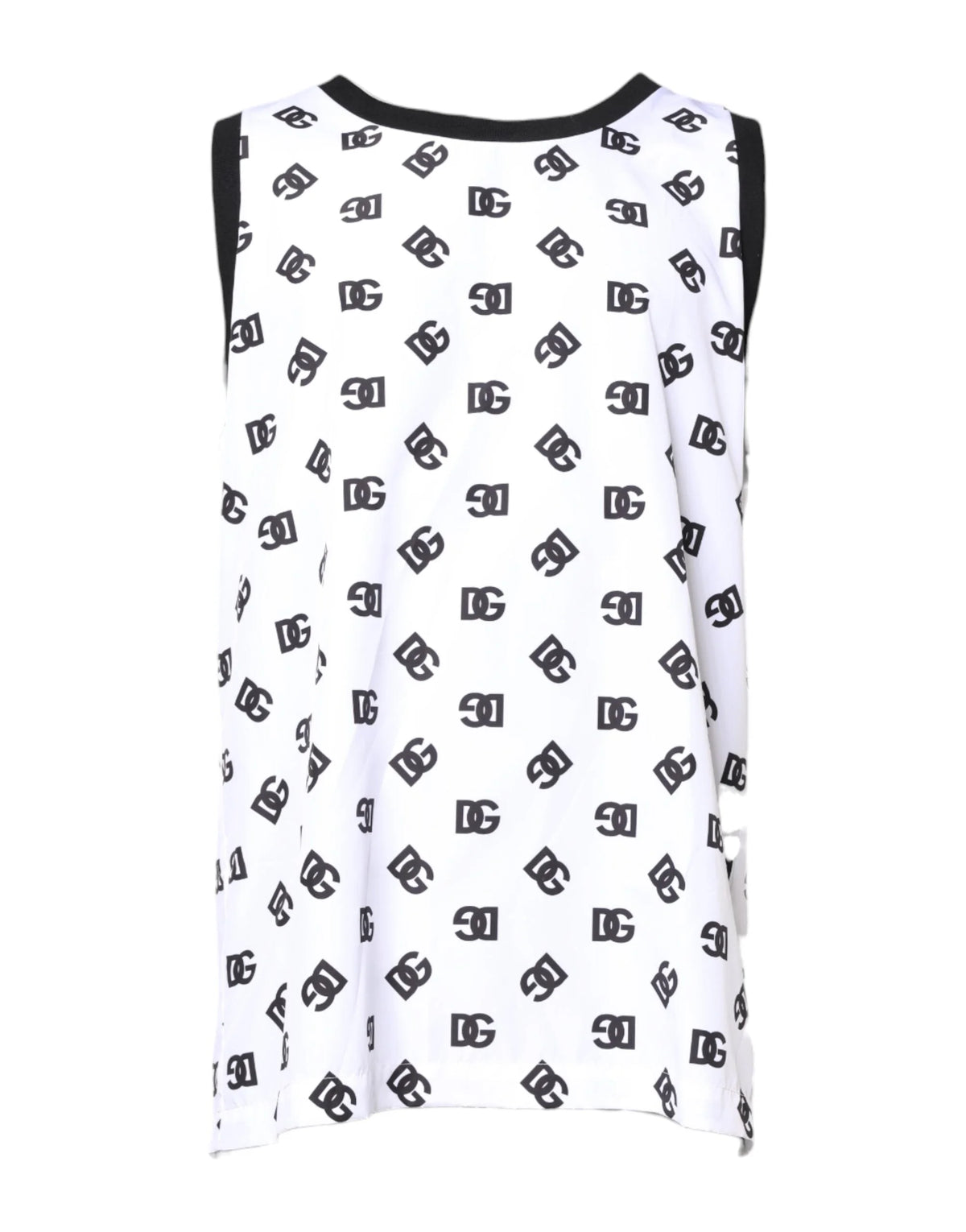 Dolce & Gabbana White Polyester Sleeveless DG Logo T-shirt - IT50 | L - Tank Tops
