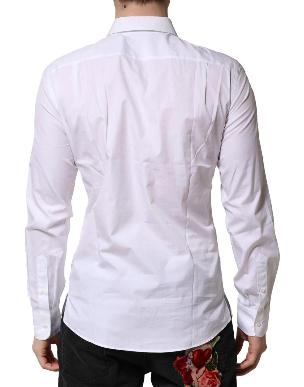 Dolce & Gabbana White Poplin Cotton Formal Men Dress Shirt - IT38 | XS - Shirts
